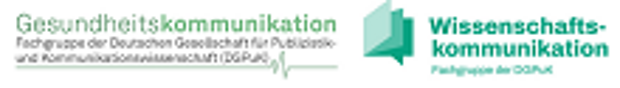 Logo: Fachgruppen Gesundheitskommunikation und Wissenschaftskommunikation der Deutschen Gesellschaft für Publizistik- und Kommunikationswissenschaft (DGPuK)