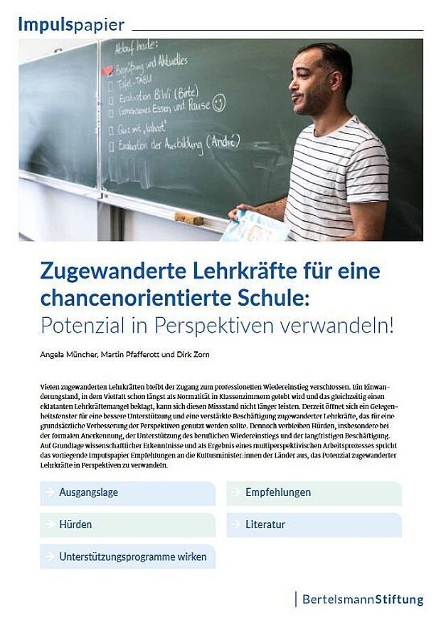 Zugewanderte Lehrkräfte für eine chancenorientierte Schule: Potenzial in Perspektiven verwandeln!