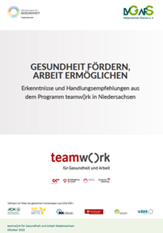 Cover: Gesundheit fördern, Arbeit ermöglichen