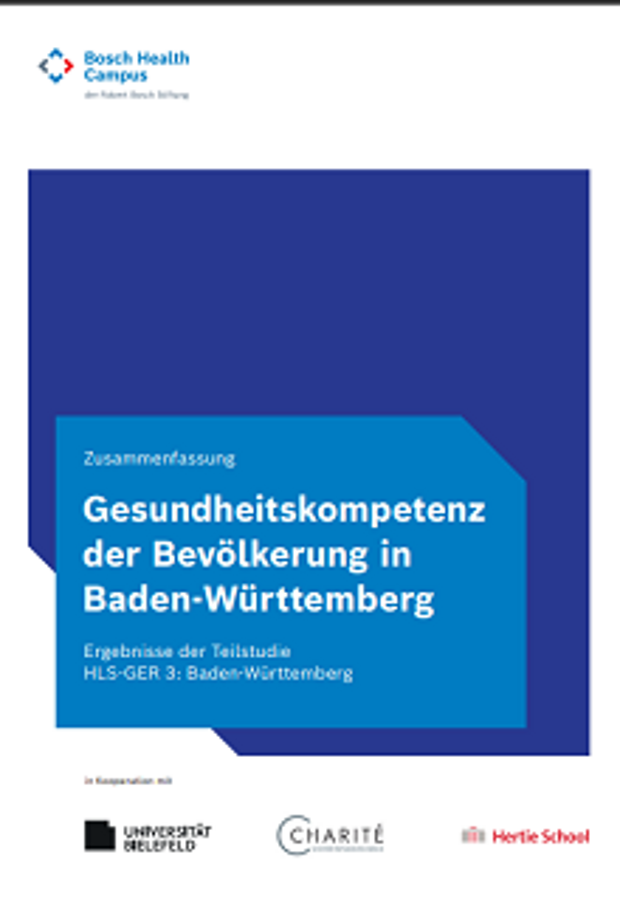 Cover: Gesundheitskompetenz der Bevölkerung Baden-Württemberg