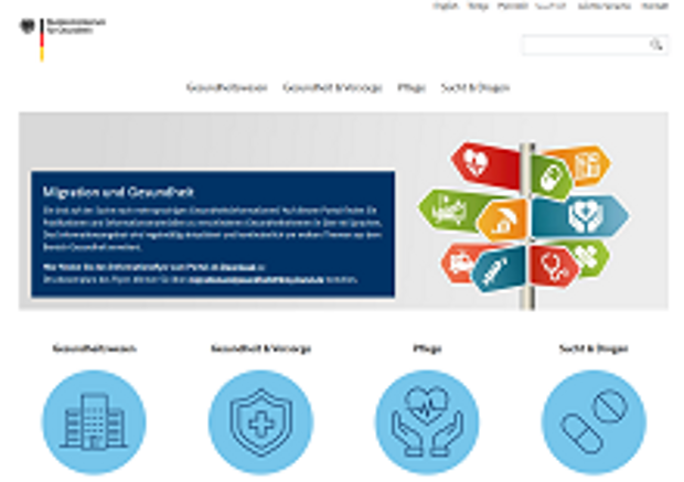 Screenshot der Website des Projekts