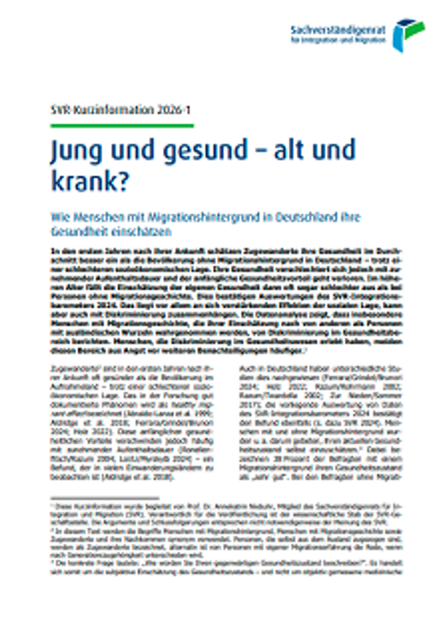 Cover: Jung und gesund – alt und krank?