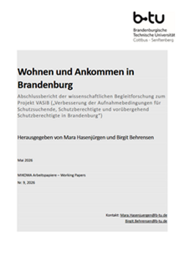 Cover: Wohnen und Ankommen in Brandenburg