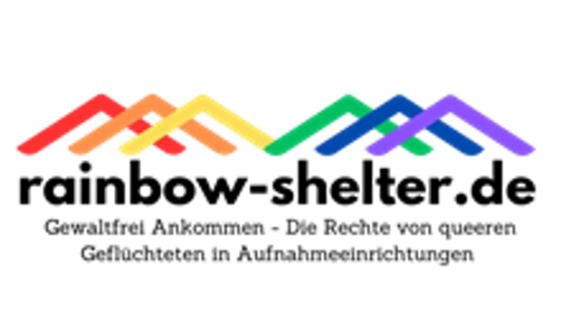 Projekt-Logo: Rainbow Shelter - Gewaltfrei Ankommen: Die Rechte von queeren Geflüchteten in Aufnahmeeinrichtungen