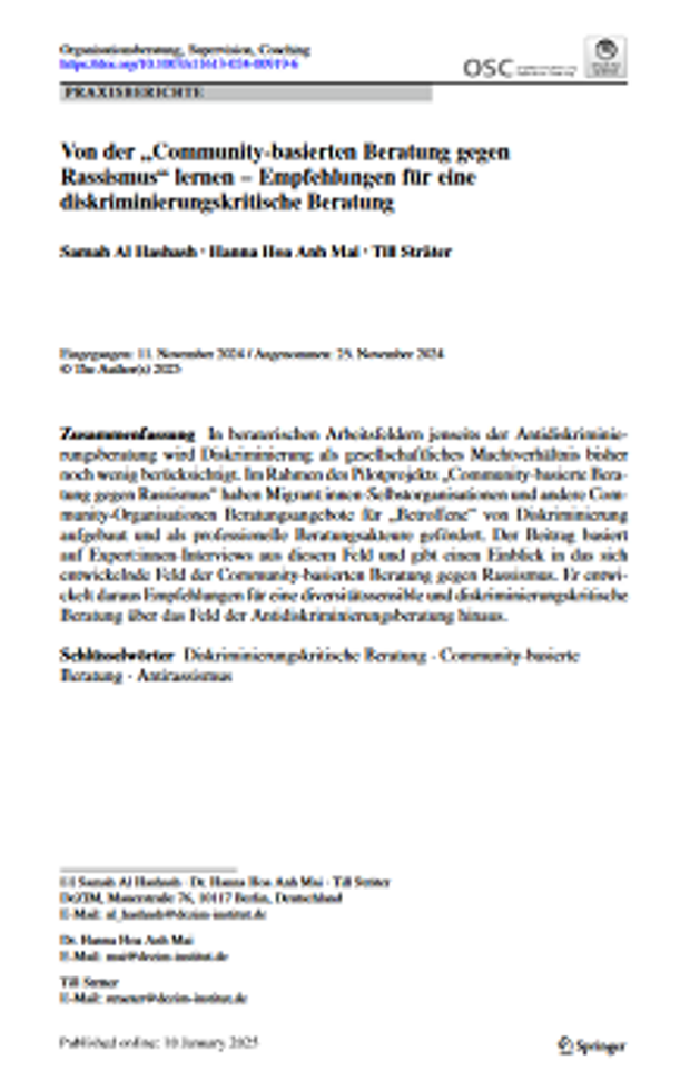 Erste des des Beitrags