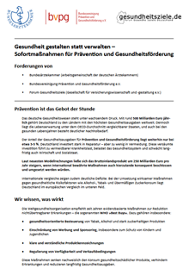 Cover: Gesundheit gestalten statt verwalten