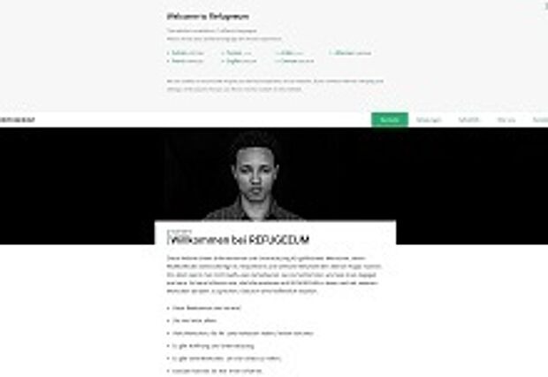 Screenshot der Website