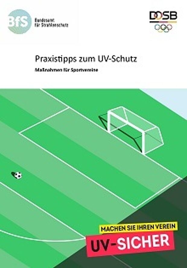 Cover: Neue Broschüre mit Praxistipps zum UV-Schutz für Sportvereine