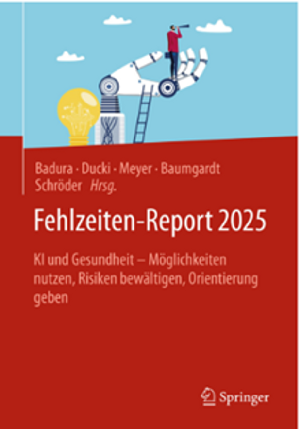 Cover: Fehlzeiten-Report 2025 zum Einsatz Künstlicher Intelligenz in der Arbeitswelt  