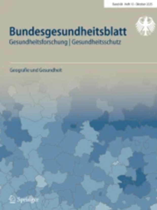 Cover: Bundesgesundheitsblatt, Geografie und Gesundheit 