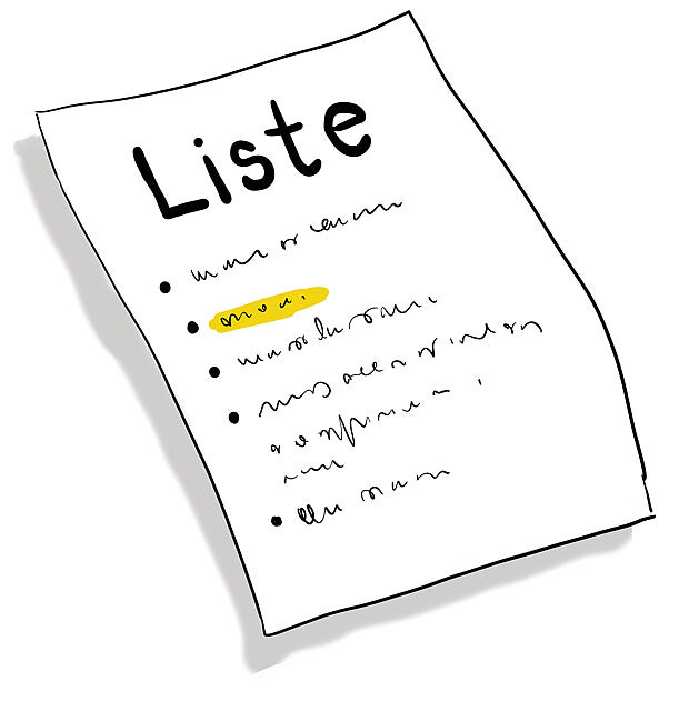 Symbol für Liste Symbol für Liste