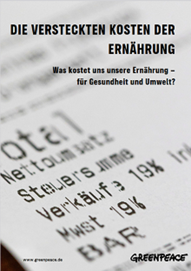 Cover: die Versteckten Kosten der Ernährung