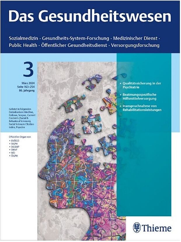 Cover von Das Gesundheitswesen, Ausgabe 3