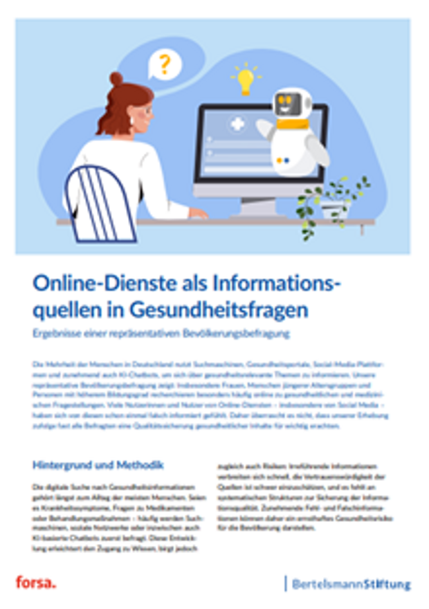 Cover: Online-Dienste als Informationsquellen in Gesundheitsfragen 