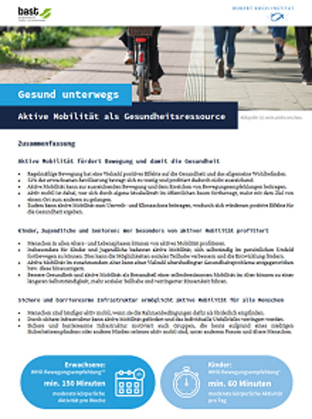 Ansicht erste Seite: Positionspapier Mobilität
