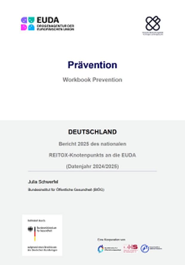 Cover: REITOX-Jahresbericht 2025 zur Situation illegaler Drogen in Deutschland 