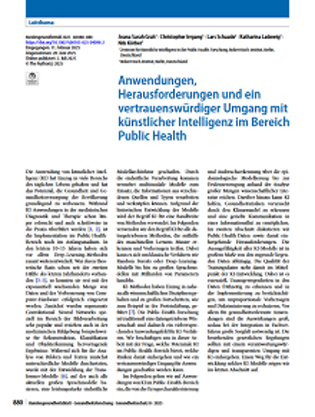 Cover: Erste Seite des Artikels